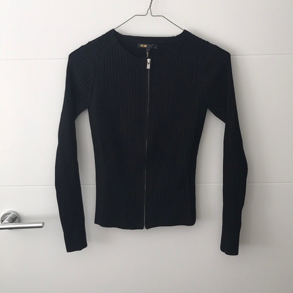 black tight cardigan